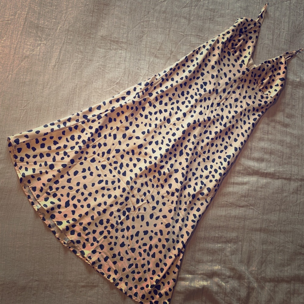 Slip midi leopard dress!Small, NWT,